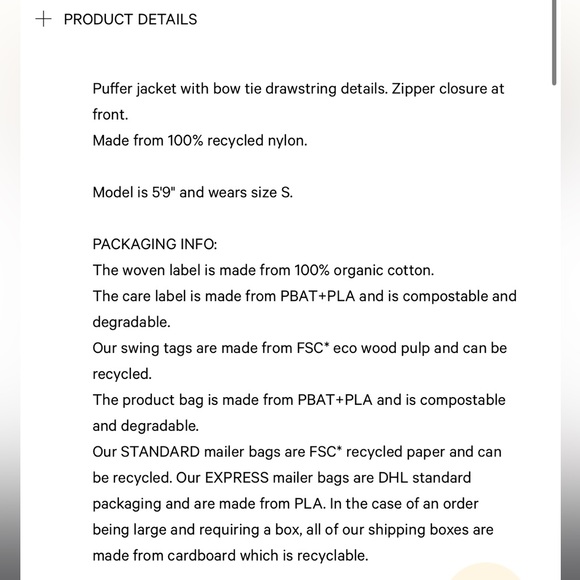 My Mum Made It Bow puffer jacket - Picture 9 of 9